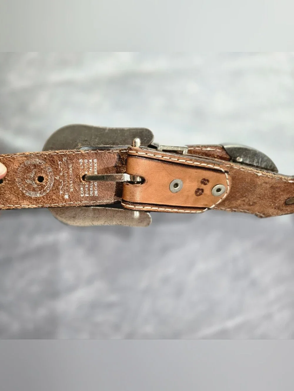 Scalloped Star Concho Western Belt